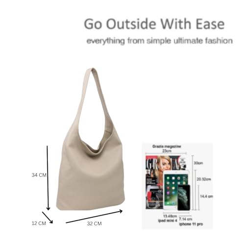 Women's Soft Metallic Stylish Slouch Hobo Tote Lighweight Shopper Large Shoulder Handbag - Image 3