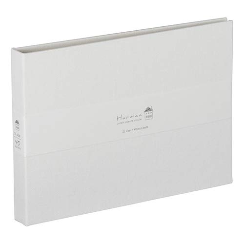 ナカバヤシ Harmaa 溶着式ポケットアルバム 2L判1段 A-HR2LP-301-W ホワイト
