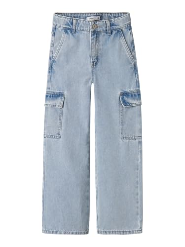 Jeans cargo de niñas NAME IT Nkfrose HW vaqueros anchos talle alto 6190-bs