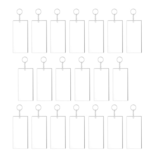 Llavero acrílico rectangular en blanco para sublimación con aleación 2