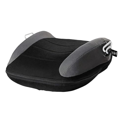 Feegela Asiento elevador inflable para coche para niños, asiento infantil portátil de material PVC, altura ajustable, asiento elevador para viajes, coche, restaurante y camping, color negro