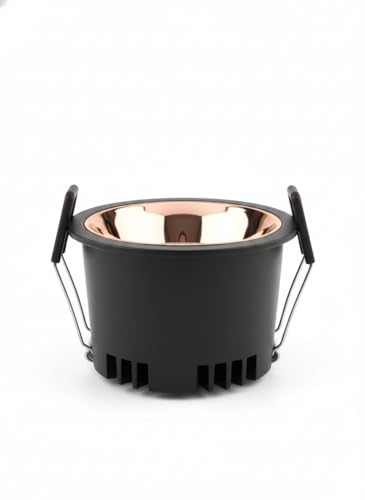 Image of FILLISKA Recessed LED Downlight with Luxurious MattBlack & Rosegold Finish (1, Cool White (6500k), 6, Watts)(2 Years Warranty)