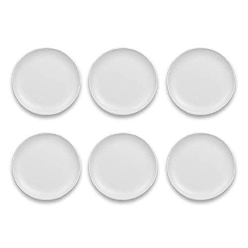 Abode Homewares Matte Craft Coupe Melamine Salad Plate - White - 8.5" - Set of 6