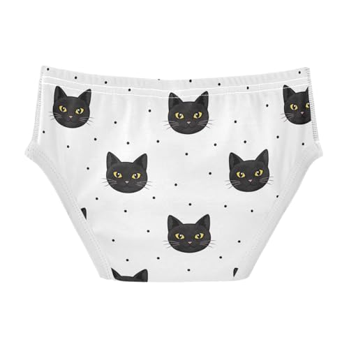 ODAWA Cute Black Cat White Toddler Boy Underwear, Boy Underwear 2T2