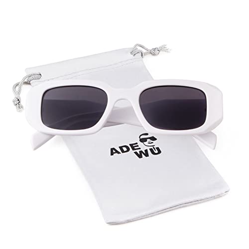 ADE WU Rectangle Sunglasses for Women Retro Fashion Narrow Square Sun Glasses UV400 Protection 5