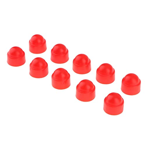 Tapas M8 para tuercas hexagonales de plástico rojo que evitan la oxidación