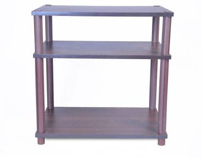 Craft Creations Solid Engineered Wood TV Table 6 Entertainment Unit DIY Based for Living Room | Bedroom (Finish Color - White Brown, DIY(Do-It-Yourself)) W x H x D: 24"x15"x24"-image-0