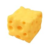 Big Cheese Squishy Square, Lovely Unbreakable Giant Cheese Block Squishy Fidget Toy Stress Ball, Cute Mochi1 Sensory Toy For Men Women Kids