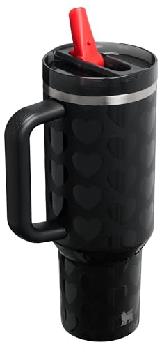 Image of STANLEY Quencher ProTour Flip Straw Tumbler with Leakproof Lid 40 oz | Built-In Straw & Handle | Cupholder Compatible for Travel | Insulated Stainless Steel Cup | BPA-Free | Black Lovely