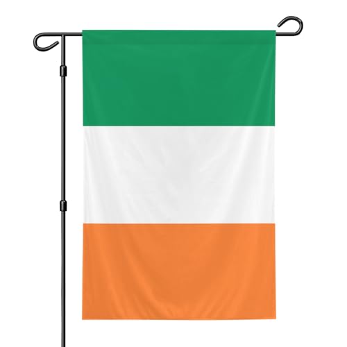 Ireland Garden Flag 12x18 Inch Double-Sided Vivid Color Irish National Garden Flags for Indoor Outdoor Party Home Lawn Decor
