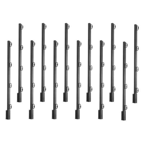 VEVOR Fence Post Extender 12 Packs 32.1 in Barbed Wire Arm Sturdy Steel Fence Height Extender Flat or Surface Mounted Barbed Wire Extension Arms Protect Privacy and Prevent Pets Jumping Off