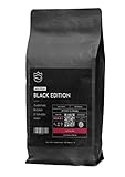 KING'S COFFEE - BLACK EDITION - Kaffeebohnen Crema Intense - säurearm -kleine Chargen-Röstung aus Italien - kräftiger Arabica-Robusta Espresso-Blend für Vollautomaten & Siebträger – 1kg