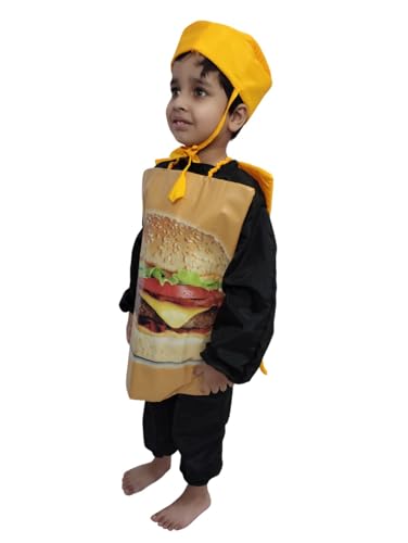 Image of BookMyCostume Burger Fast Food Kids Fancy Dress Costume 10-12 years