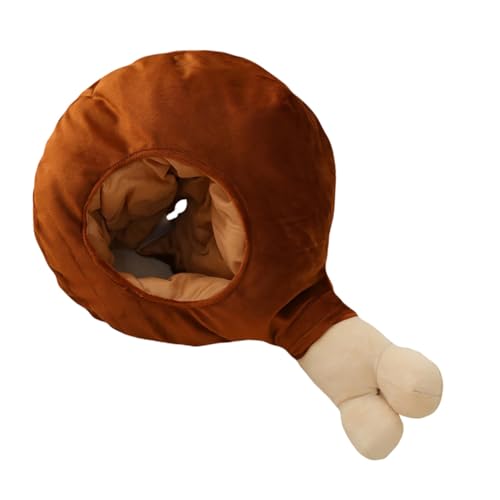 LOLIPPYY Sombrero Original de Gran Muslo de Pollo para Fiesta Accesorio Cómodo y Creativo para Fotos Juguete Divertido para Color Marrón