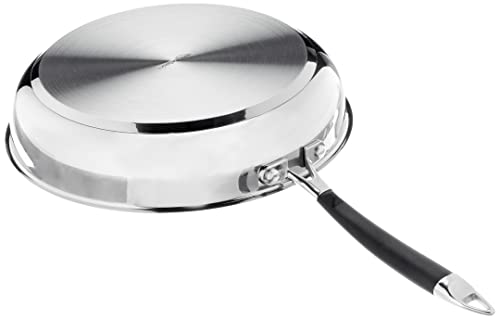 Amazon Basics Padella da frittura in acciaio INOX, con rivestimento antiaderente, 28 cm, Nero - immagine 5