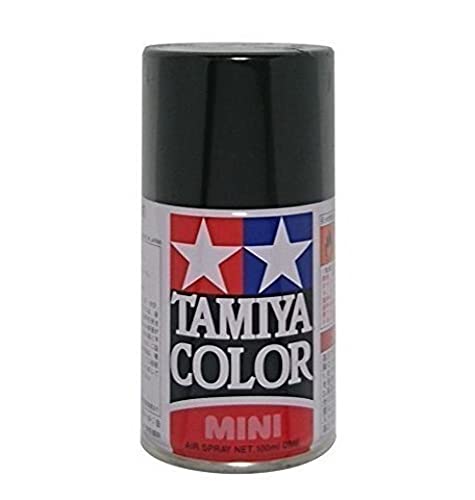 TAMIYA 85006 TS-6 Schwarz matt 100ml - Sprühfarbe für Plastikmodellbau, Modellbau und Bastelzubehör, Sprühfarbe für den Modellbau, Matte Black