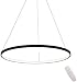 Produktbild Modern LED-Pendelleuchten Schwarz Rund Ring Dimmbar Pendellampe mit Fernbedienung Höhenverstellbar Deckenleuchte für Wohnzimmer Schlafzimmer Esszimmer Küchen Beleuchtung,40CM