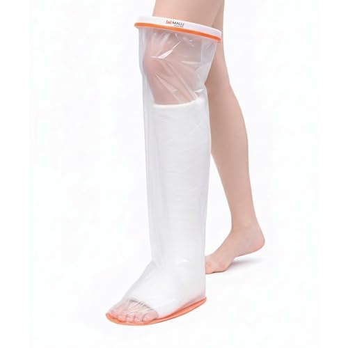 Image of 100% Waterproof Leg Cast Cover for Shower & Bath | Resuable Adult Cast Protector with Anti-Slip Bottom | Cast Covers for Shower Leg | Waterproof Shield for Showering After Surgery