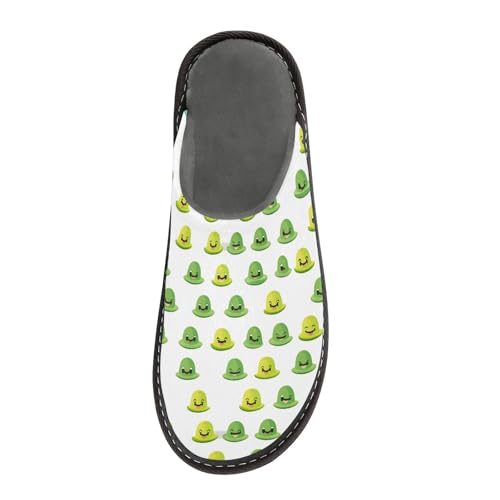 Green Hat Fuzzy Slippers Soft Home Bedroom Slippers for Women Men House Shoes3