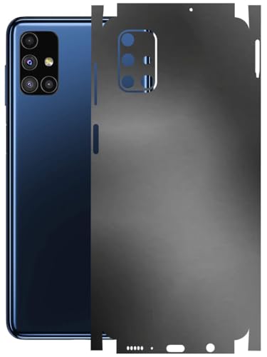 Image of AtOdds - Full Body Back Screen Guard Protector Film - Lamination Wrap Skin Sticker Compatible with Samsung Galaxy M51 | Scratchproof Matte Finish (Metallic Grey)