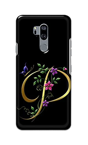 Image of Printed Hard Back Cover Case for LG G7 ThinQ | LG G7 Plus Back Cover (Alphabet P) -1803