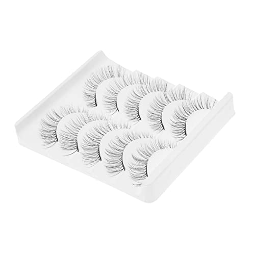 Didiseaon 5 Pares pestañas postizas cortas pestañas magnéticas pestañas postizas naturales latigazos de la belleza del ojo maquillaje de pestañas postizas magnético tania 3d fibra química