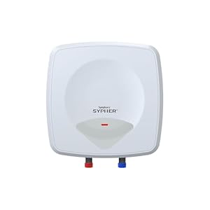 Symphony SYPHER 10 Litre Storage Water Geyser | BEE 5 star Rating Water Heater | 2KW Heating | Glassline Tank | 8 Bar Pressure Compatibility | Warranty: 7 Yr Tank, 3 Yr Heating element, 2 Yr Product