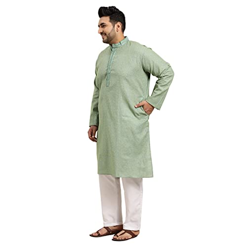 Image of SOJANYA (Since 1958, Men's Silk Blend Grey Kurta Pyjama & Silk Blend Jacket Combo