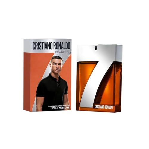 Cristiano Ronaldo Fearless - 1 oz Men's EDT Spray - Vegan, Sustainably Sourced, Long Lasting Cologne for Men - Woody Spicy Floral Scent - Fragrance for Confident and Determined Men
