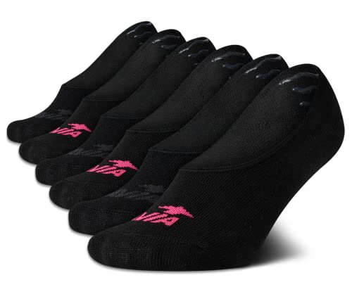 Avia Women's Low Cut Socks, 6-Pack - Performance Stretch Athletic Socks for Women (4-9), Size 4-9, Pure Black