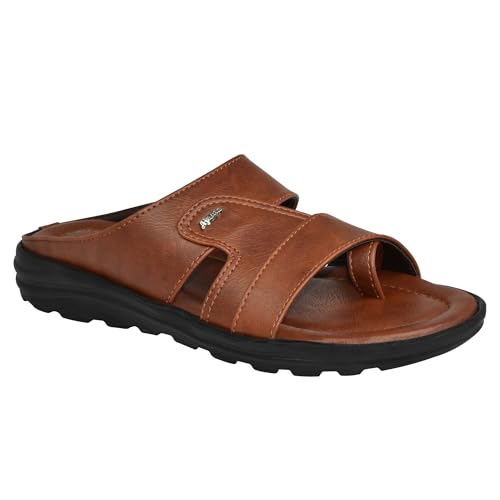 Image of AJANTA Men's Sandals for Men | Casual Walking Office Outdoor Sandals | Lightweight Comfortable Slip-On Footwear for Men | Anti-Skid Travel Daily Wear Open Toe Summer Sandals for Men