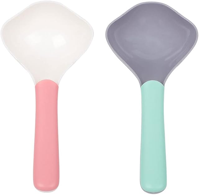 2 Pcs Pet Food Scoop Durable Pet Dry Food Feeding Spoon Cat Food Scoop for Dog Cat Food Dispenser Cat Paw Shape