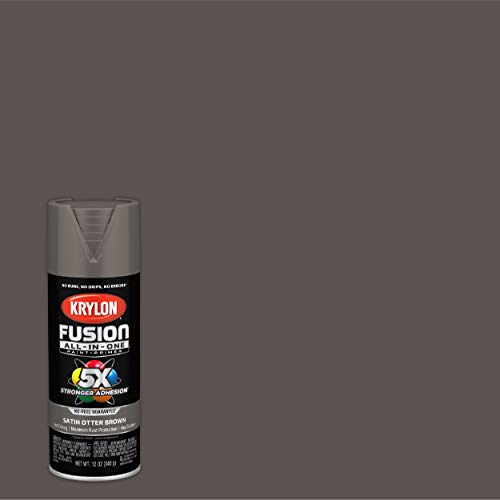 Krylon Fusion All-In-One Adhesive Spray Paint for Indoor/Outdoor Use, 12 oz, Otter Browm