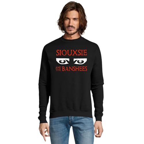 RadioStream Sudadera de Siouxsie and The Banshees, Ropa de Banda Musical, Estilo Punk Rock (FR/ES, Letras, XXL, Regular, Regular, Negro)