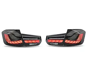 CAR CRAFT 3 Series Taillight Tail Lamp Compatible With Bmw 3 Series Taillight Tail Lamp 3 Series F30 2012-2018 Dragon Smoke Black Yab-bmw-0293a-s