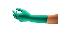 Ansell Dermashield 73-711 Neoprenhandschuhe, Chemikalien- und Flüssigkeitsschutz, Grün, Größe 7 (10 Paar)