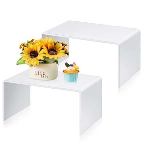 2 Pcs 12 Inch Acrylic Risers Display Stands
