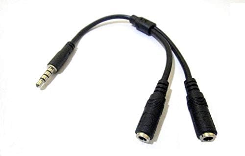 Techvik 3.5 MM Male to Two 3.5 MM Female Audio Stereo with Mic Stereo Earphone Headphone Splitter