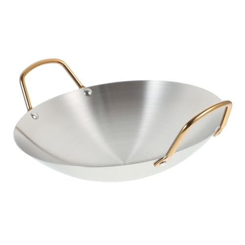 Olla Wok Pequeña Acero Inoxidable con Doble Asa miniatura 1