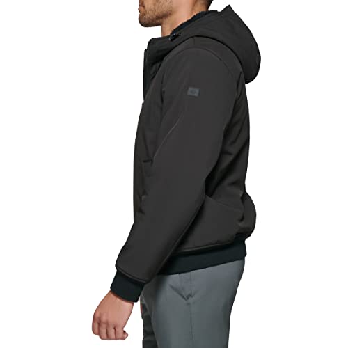 Image of DOCKERS Men's Softshell Sherpa Lined Bomber Jacket (Standard and Big & Tall)