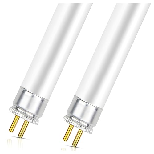 LevoLutz T5 8W 12 Fluorescent Tube, 4000K Cool White (300mm Length), High Efficiency Lamps for Strip Lights, Kitchen, Bathroom and Emergency Lighting, Pack of 2