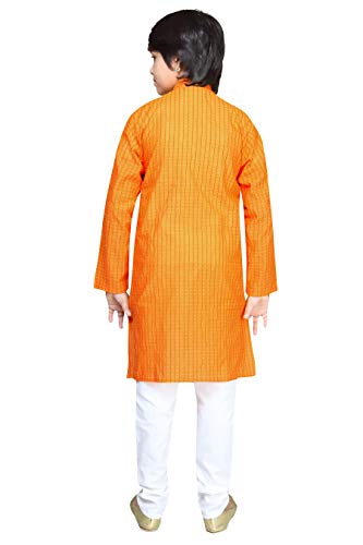 Image of BABA AND BABY Boy's Cotton Kurta Pyjama Set