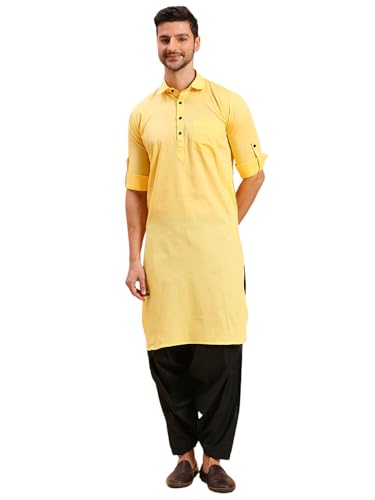 Image of Rajubhai Hargovindas Men's Festive Cotton Pathani Kurta