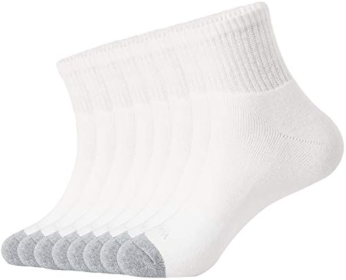 WANDER Men's Athletic Ankle Socks 3-8 Pairs Thick Cushion Running Socks for Men&Women Cotton Socks 7-9/9-12/12-15