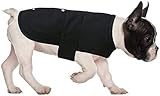 HDE Canvas Dog Vest Waterproof Jacket Cold Weather Coats for S-XL Dogs Black - M
