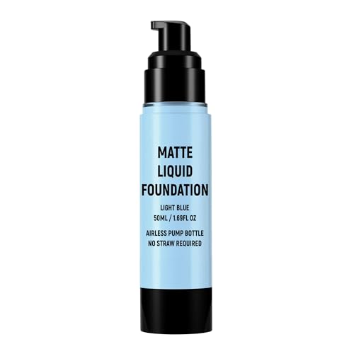 Wismee Light Blue Liquid Foundation Full Coverage Pale Blue Body Paint for Corpse Bride Halloween SFX Avatar Sally Makeup