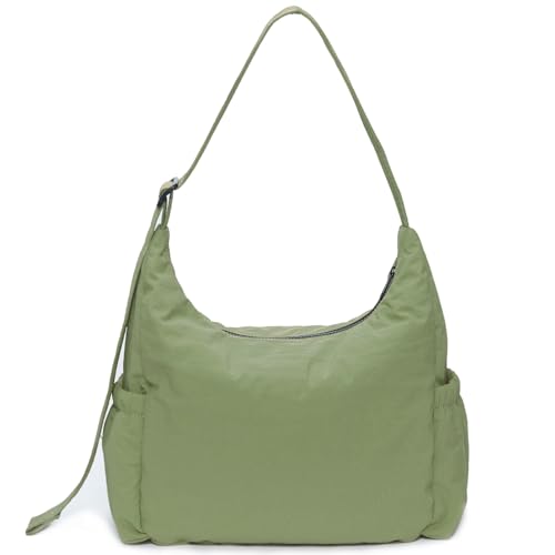 Image of Nylon Hobo Crossbody Bags Lightweight Shoulder Bag Large Casual Travel Handbags with Adjustable Strap