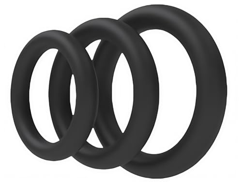 3 Sizes Black Male Silicone Toy Rubber Adult Toys for Couples Rings for Men for Games Erection Longer Harder Stronger Cock Enlargement Machine Easy in Sweater Pocket 1F56C32