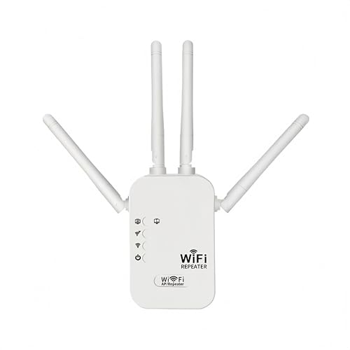 Image of 300Mbps WiFi Extender Signal Booster,WiFi Extender Dual Band for Home,New Gen 6X Faster Internet Booster Extender, WiFi Repeater Coverage up to 10K sq.ft and 65 Devices (White)