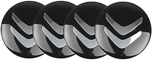 4 pièces Auto Cache Moyeux pour Citroen C1 3 6 BX CX C4 56mm, Cache-Moyeu De Centre DéCoration Autocollants Avec Logo, Anti Poussière Antirouille Centre de Jante Capuchons Cover